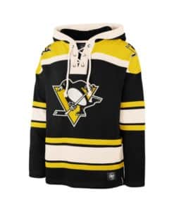 Pittsburgh Penguins Men's 47 Brand Black Vintage Pullover Jersey Hoodie
