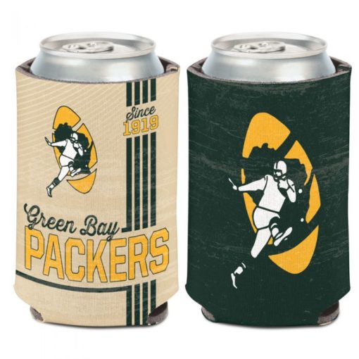 Green Bay Packers 12 oz Classic Logo Vintage Green Can Cooler Holder