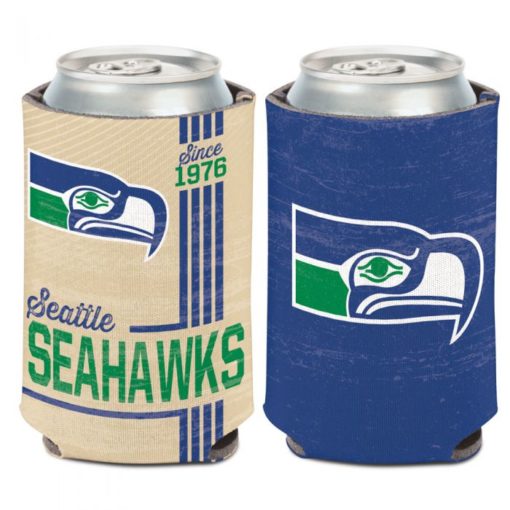 Seattle Seahawks 12 oz Blue Classic Vintage Can Cooler Holder