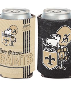 New Orleans Saints Vintage 12 oz Black Can Cooler Holder