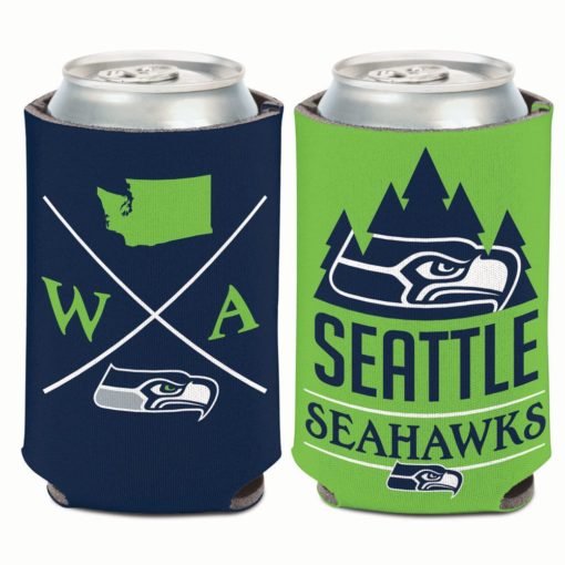 Seattle Seahawks 12 oz Hipster Navy Can Cooler Holder