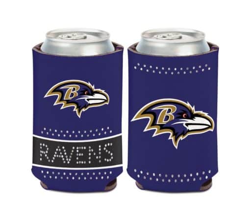 Baltimore Ravens 12 oz Bling Purple Can Cooler Holder