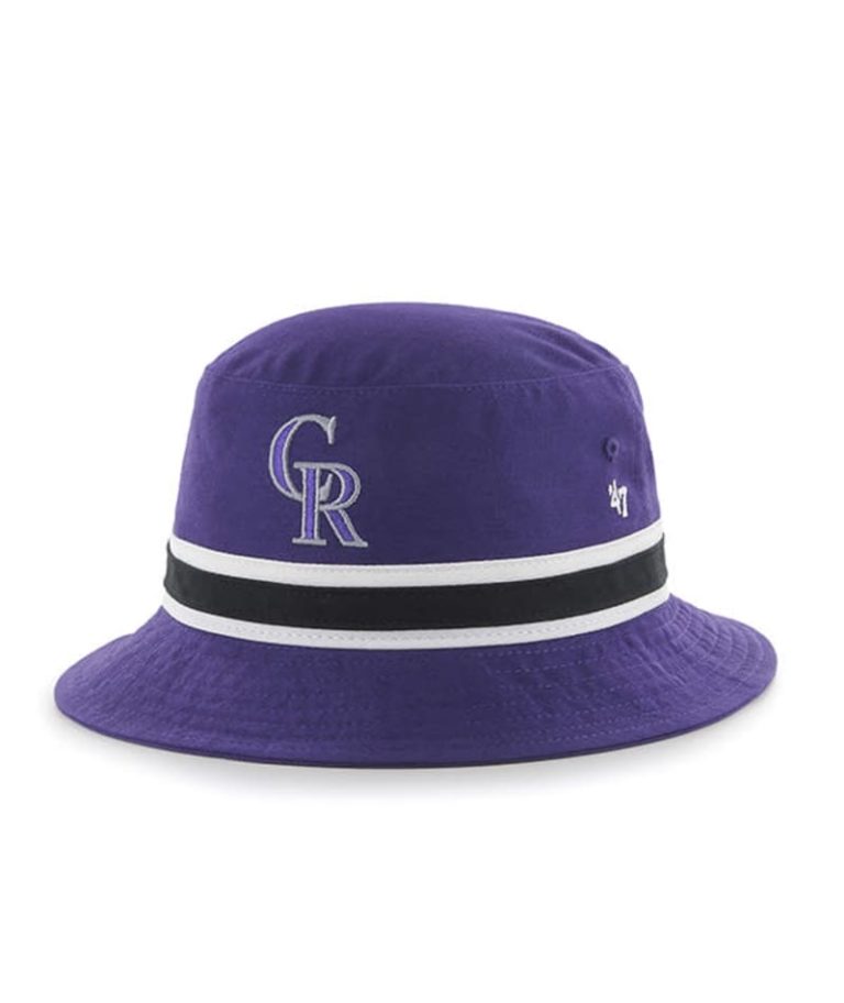 Colorado Rockies 47 Brand Purple Striped Bucket Hat - Detroit Game Gear