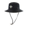 New Orleans Saints 47 Brand Black Panama Bucket Hat