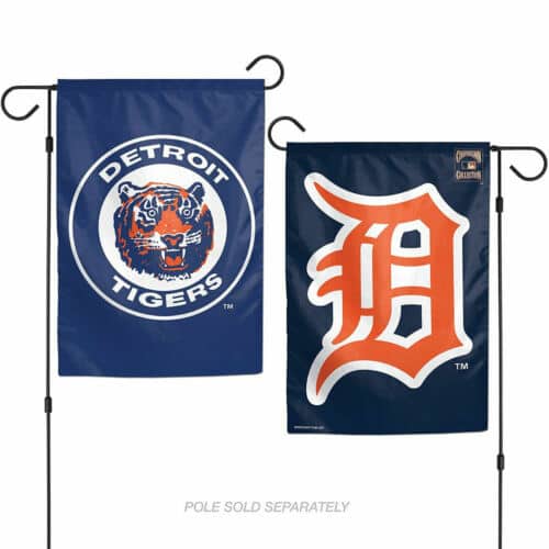 Detroit Tigers 12.5″x18″ 2 Sided Navy Cooperstown Garden Flag