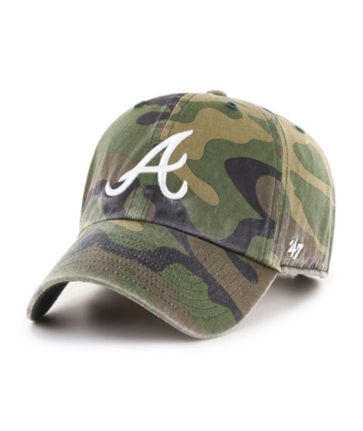 Atlanta Braves 47 Brand Camo Cargo Clean Up Adjustable Hat