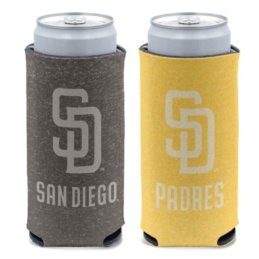 San Diego Padres 12 oz Heather Yellow Slim Can Cooler Holder