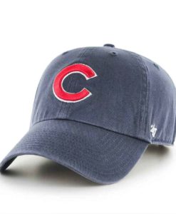 Chicago Cubs 47 Brand Red Vintage Navy Clean Up Adjustable Hat