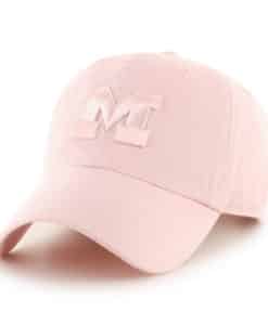 Michigan Wolverines Women's 47 Brand Light Pink Clean Up Adjustable Hat