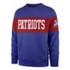 New England Patriots Men's 47 Brand Classic Blue Crew Long Sleeve Sweatshirt