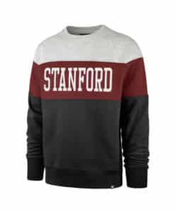 Stanford Cardinal Men's 47 Brand Black Crew Long Sleeve Pullover