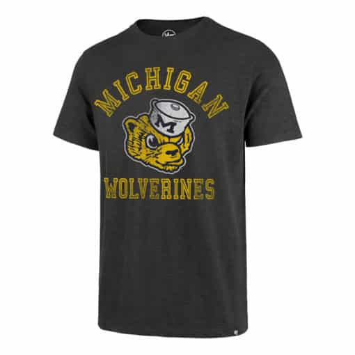 Michigan Wolverines Men's 47 Brand Charcoal Arch T-Shirt Tee
