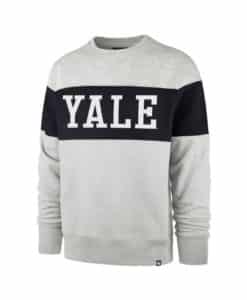 Yale Bulldogs Men's 47 Brand Gray Crew Long Sleeve Pullover
