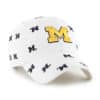 Michigan Wolverines Women's 47 Brand Confetti White Clean Up Hat