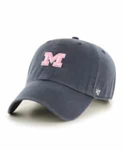 Michigan Wolverines INFANT Baby 47 Brand Pink Vintage Navy Stretch Fit Hat