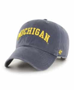 Michigan Wolverines Women's 47 Brand Vintage Navy Script Clean Up Adjustable Hat