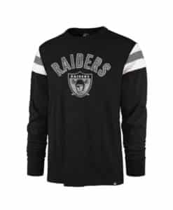 Las Vegas Raiders Men's 47 Brand Classic Flint Black Long Sleeve Pullover Shirt