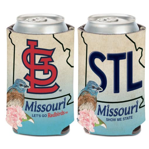 St Louis Cardinals 12 oz State Plate Can Cooler Holder