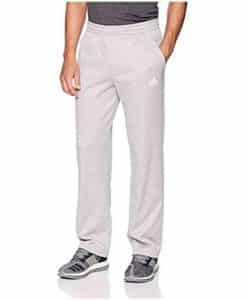 Men's Adidas Gray White Open Hem Athletic Pants