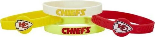 Kansas City Chiefs Bracelets 4 Pack Silicone
