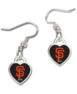 San Francisco Giants 3D Heart Dangle Earrings