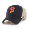 San Francisco Giants 47 Brand Black MVP Khaki Mesh Snapback Hat