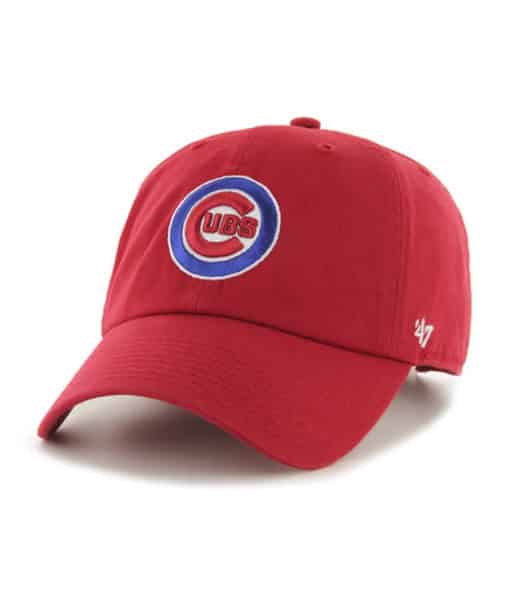 Chicago Cubs 47 Brand Red Clean Up Adjustable Hat