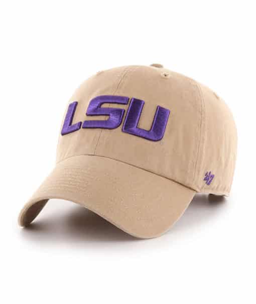 LSU Tigers 47 Brand Khaki Clean Up Hat