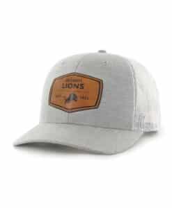 Detroit Lions 47 Brand Gray White Mesh Trucker Snapback Hat