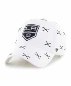 Los Angeles Kings 47 Brand White Confetti Clean Up Adjustable Hat