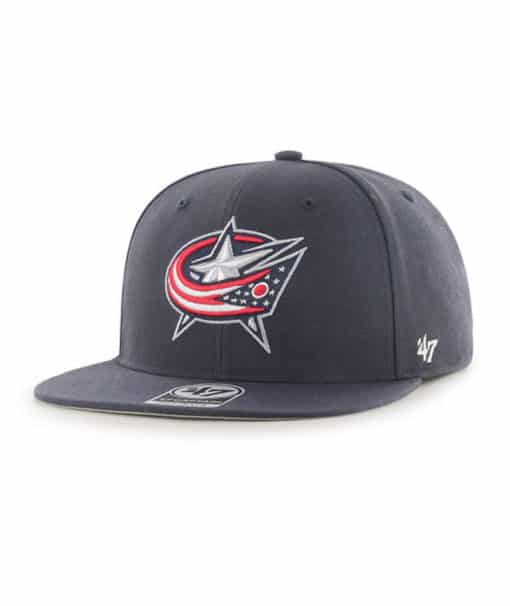 Columbus Blue Jackets 47 Brand No Shot Navy Snapback Adjustable Hat