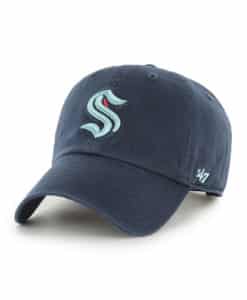Seattle Kraken 47 Brand Navy Clean Up Adjustable Hat