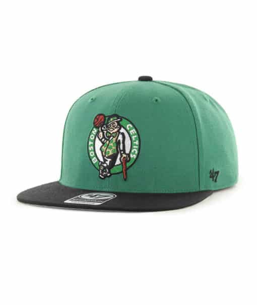 Boston Celtics 47 Brand Green Black No Shot Adjustable Snapback Hat