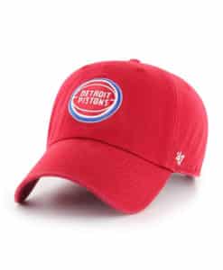 Detroit Pistons 47 Brand Red Clean Up Adjustable Hat