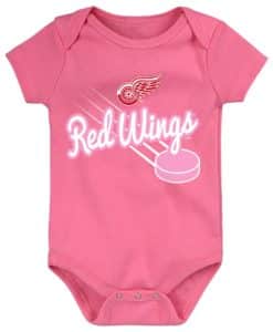 Detroit Red Wings Baby Girls Pink Onesie Creeper