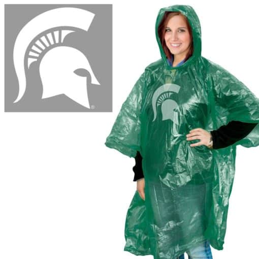 Michigan State Spartans Hooded Rain Poncho