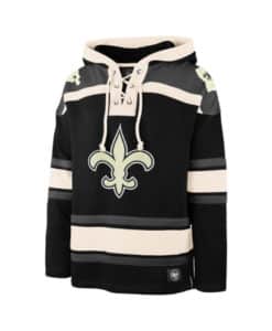 New Orleans Saints Men's 47 Brand Black Pullover Jersey Hoodie