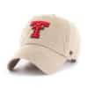 Texas Tech Red Raiders 47 Brand Khaki Clean Up Adjustable Hat
