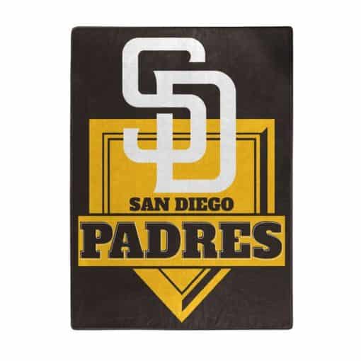 San Diego Padres Brown Blanket 60x80 Raschel Home Plate