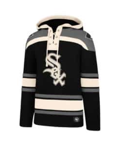 Chicago White Sox Men's 47 Brand Black Pullover Jersey Hoodie