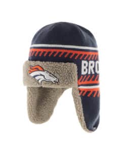 Denver Broncos 47 Brand Ice Cap Navy Sherpa Knit Hat