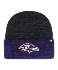 Baltimore Ravens 47 Brand Black Two Tone Brain Freeze Cuff Knit Hat
