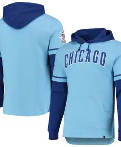 Chicago Cubs Men's 47 Brand Carolina Blue Shortstop Pullover Hoodie