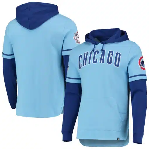 Chicago Cubs Men's 47 Brand Carolina Blue Shortstop Pullover Hoodie