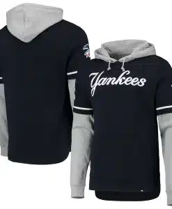 New York Yankees Men's 47 Brand Fall Navy Shortstop Pullover Hoodie