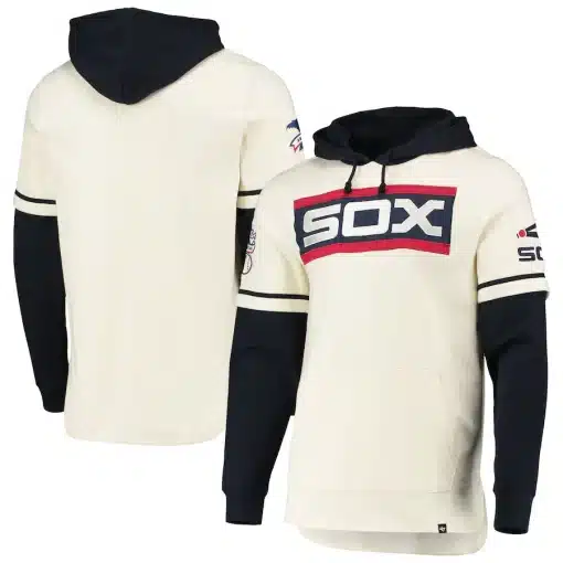 Chicago White Sox Men's 47 Brand Cooperstown Cream Shortstop Pullover Hoodie