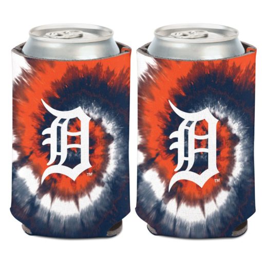 Detroit Tigers 12 oz White Tie Dye Can Cooler Holder