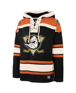 Anaheim Ducks Men’s 47 Brand Black Orange Pullover Jersey Hoodie