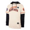 Houston Astros Men's 47 Brand Cooperstown Cream Shortstop Pullover Hoodie