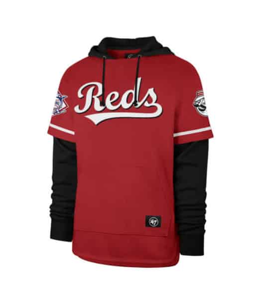 Cincinnati Reds Men's 47 Brand Red Shortstop Pullover Hoodie